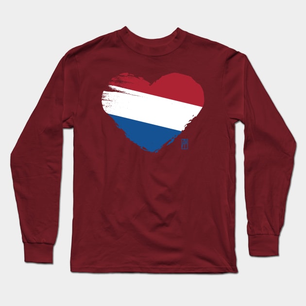 I love my country. I love the Netherlands. I am a patriot. In my heart, there is always the flag of the Netherlands. Long Sleeve T-Shirt by ArtProjectShop